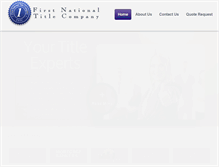 Tablet Screenshot of firstnationaltitle.net